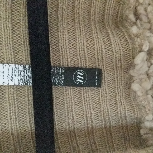 KENSIE Nordstrom Women’s Bobble Knit Faux Shearling Open Draped Vest Size M - Picture 5 of 13